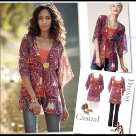 Cabi epic sheer beaded tunic sz S - Picture 1 of 7